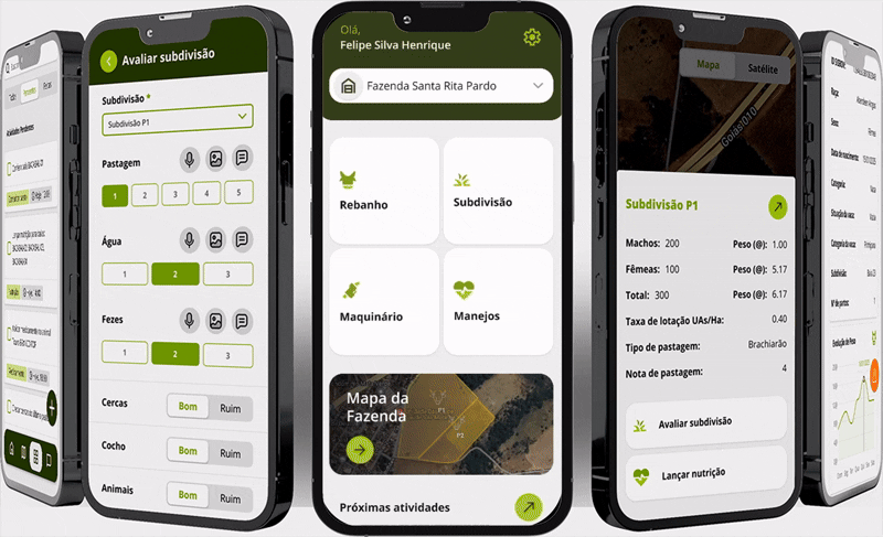 Telas animadas do aplicatovo